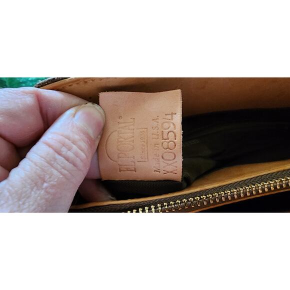 EL PORTAL Shoulder Bag Medium Purse Leather Trim and Strap - Picture 6 of 10